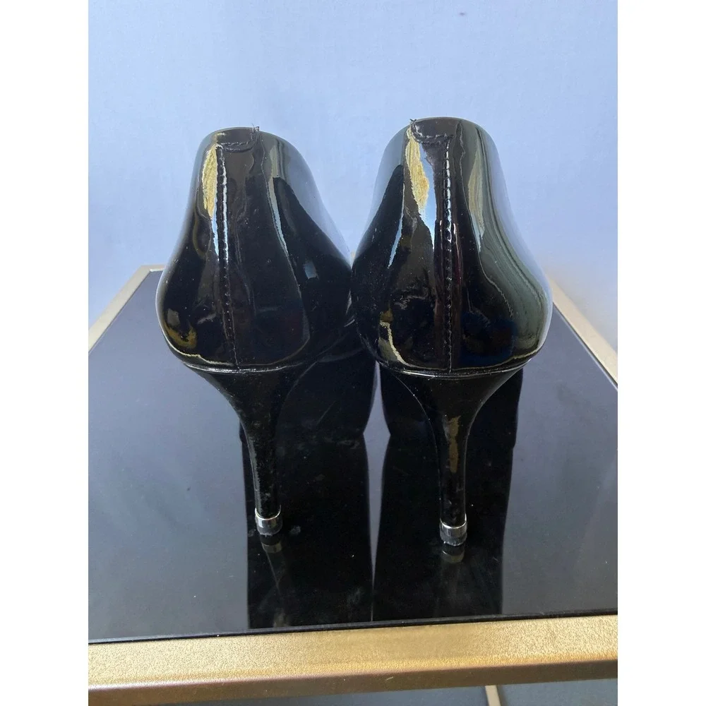 Michael Kors Black Patent Leather Pointed‎ Toe Stiletto Pumps Heels 8.5M SH17H
